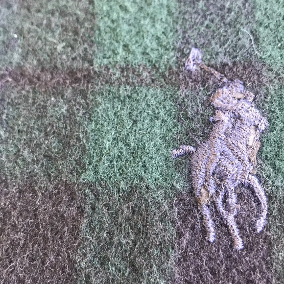 Classic PLAID RALPH LAUREN WOOL SCARF. 100% wool - Picture 1 of 3